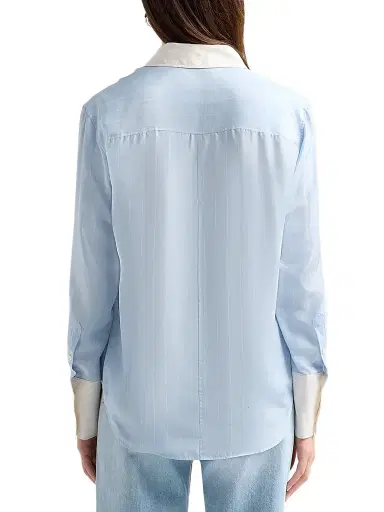 Frame Women's The Standard Striped Silk Shirt | Thumbnail 3 Frame Women's The Standard Striped Silk Shirt | Thumbnail 3