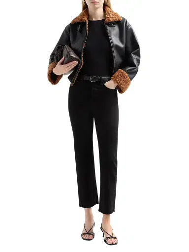 Design History Women's Trinity Faux Shearling Jacket - Black Combo | Thumbnail 2 Design History Women's Trinity Faux Shearling Jacket - Black Combo | Thumbnail 2