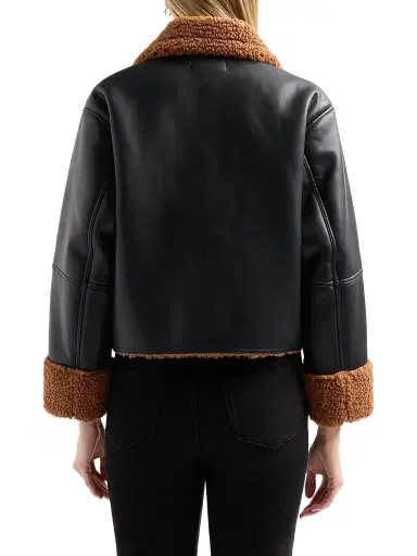 Design History Women's Trinity Faux Shearling Jacket - Black Combo | Thumbnail 3 Design History Women's Trinity Faux Shearling Jacket - Black Combo | Thumbnail 3