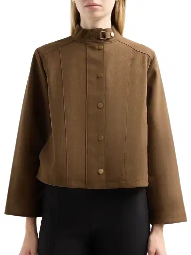 Design History Women's Gale Seamed Zip-Front Jacket - Dark Olive | Thumbnail 5 Design History Women's Gale Seamed Zip-Front Jacket - Dark Olive | Thumbnail 5