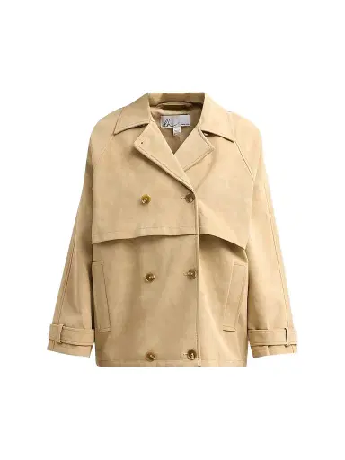 Design History Women's Oren Faux Suede Jacket - Straw | Thumbnail 1 Design History Women's Oren Faux Suede Jacket - Straw | Thumbnail 1