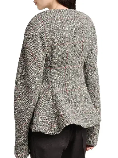 Stella McCartney Women's Speckled Peplum Jacket - Multicolor Grey | Thumbnail 5 Stella McCartney Women's Speckled Peplum Jacket - Multicolor Grey | Thumbnail 5