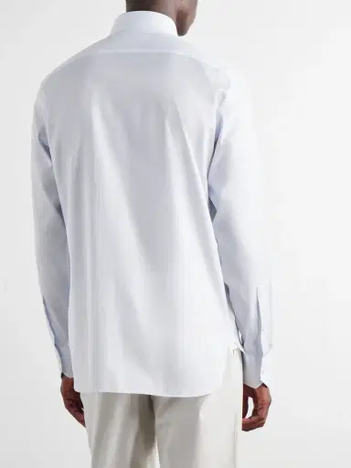 Zegna Striped Cotton-Poplin Shirt - Men | Thumbnail 4 Zegna Striped Cotton-Poplin Shirt - Men | Thumbnail 4