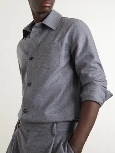 Gabriela Hearst Drew Wool and Cashmere-Blend Shirt - Men | Thumbnail 5 Gabriela Hearst Drew Wool and Cashmere-Blend Shirt - Men | Thumbnail 5