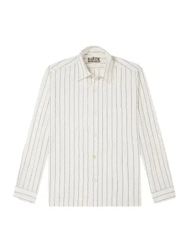 Kartik Research Pinstriped Cotton-Canvas Shirt - Men | Thumbnail 1 Kartik Research Pinstriped Cotton-Canvas Shirt - Men | Thumbnail 1
