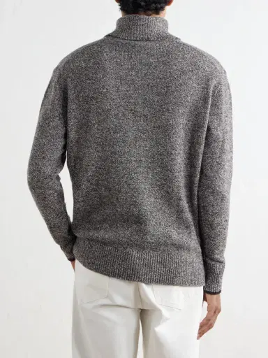 Altea Wool and Cashmere-Blend Mouliné Rollneck Sweater - Men | Thumbnail 4 Altea Wool and Cashmere-Blend Mouliné Rollneck Sweater - Men | Thumbnail 4