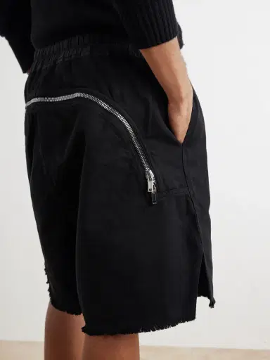 DRKSHDW by Rick Owens Straight-Leg Frayed Cotton-Canvas Shorts - Men | Thumbnail 5 DRKSHDW by Rick Owens Straight-Leg Frayed Cotton-Canvas Shorts - Men | Thumbnail 5