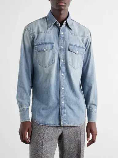 Husbands Denim Shirt - Men | Thumbnail 3 Husbands Denim Shirt - Men | Thumbnail 3