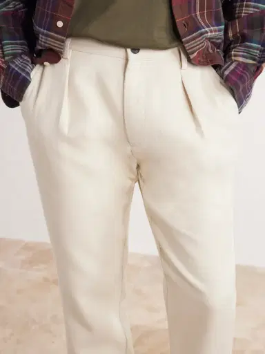 MR P. Tapered Pleated Cotton and Cashmere-Blend Trousers - Men | Thumbnail 5 MR P. Tapered Pleated Cotton and Cashmere-Blend Trousers - Men | Thumbnail 5