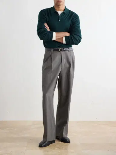 Altea Wool, Silk and Cashmere-Blend Polo Sweater - Men | Thumbnail 2 Altea Wool, Silk and Cashmere-Blend Polo Sweater - Men | Thumbnail 2
