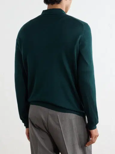 Altea Wool, Silk and Cashmere-Blend Polo Sweater - Men | Thumbnail 4 Altea Wool, Silk and Cashmere-Blend Polo Sweater - Men | Thumbnail 4