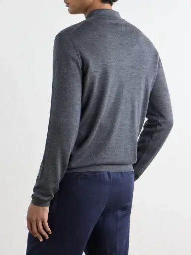 Altea Wool, Silk and Cashmere-Blend Polo Sweater - Men | Thumbnail 4 Altea Wool, Silk and Cashmere-Blend Polo Sweater - Men | Thumbnail 4