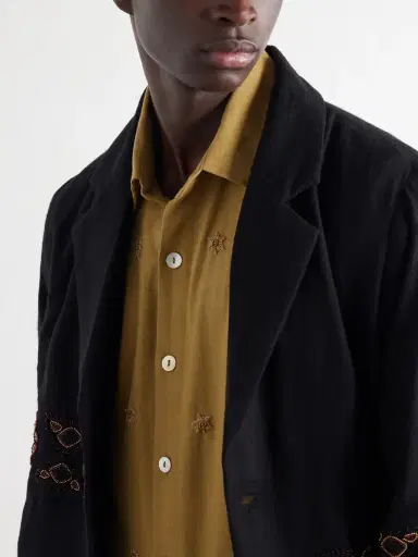 Kartik Research Embroidered Cotton-Canvas Shirt - Men | Thumbnail 5 Kartik Research Embroidered Cotton-Canvas Shirt - Men | Thumbnail 5