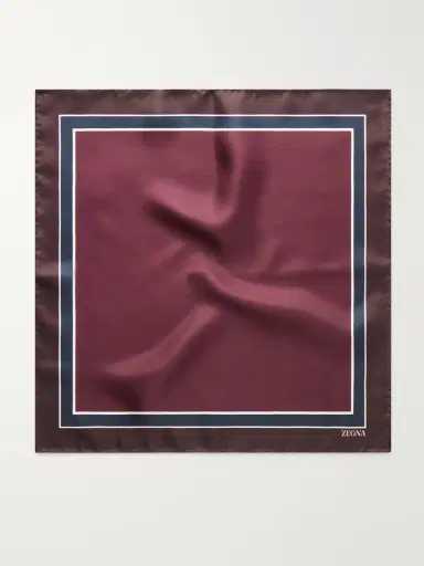 Zegna Printed Silk-Twill Pocket Square - Men | Thumbnail 3 Zegna Printed Silk-Twill Pocket Square - Men | Thumbnail 3