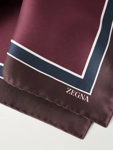 Zegna Printed Silk-Twill Pocket Square - Men | Thumbnail 4 Zegna Printed Silk-Twill Pocket Square - Men | Thumbnail 4