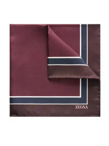 Zegna Printed Silk-Twill Pocket Square - Men | Thumbnail 1 Zegna Printed Silk-Twill Pocket Square - Men | Thumbnail 1