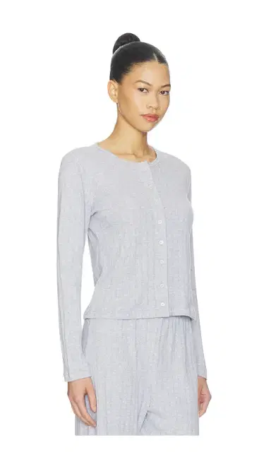 LESET Pointelle Classic Cardigan | Thumbnail 2 LESET Pointelle Classic Cardigan | Thumbnail 2