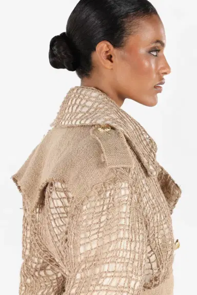 Roberto Cavalli Grid Trench Coat with belt | Thumbnail 6 Roberto Cavalli Grid Trench Coat with belt | Thumbnail 6