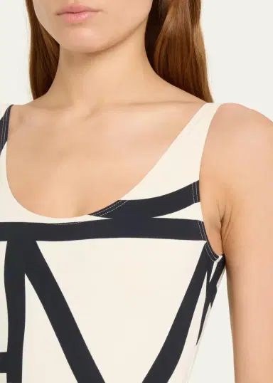 TOTEME Monogram One-Piece Swimsuit | Thumbnail 4 TOTEME Monogram One-Piece Swimsuit | Thumbnail 4
