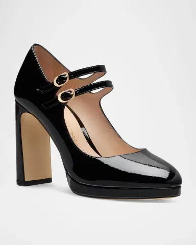 Stuart Weitzman 100mm Babette Patent Leather Platform Mary Jane Pumps | Thumbnail 2 Stuart Weitzman 100mm Babette Patent Leather Platform Mary Jane Pumps | Thumbnail 2