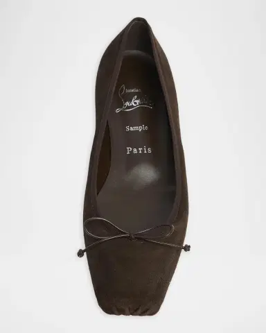 Christian Louboutin Cassia Nodo Suede Ballerina Flats | Thumbnail 4 Christian Louboutin Cassia Nodo Suede Ballerina Flats | Thumbnail 4