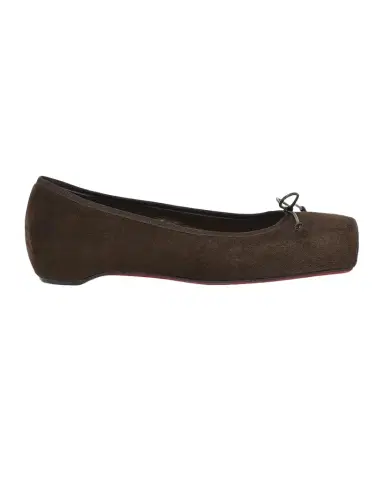 Christian Louboutin Cassia Nodo Suede Ballerina Flats | Thumbnail 1 Christian Louboutin Cassia Nodo Suede Ballerina Flats | Thumbnail 1
