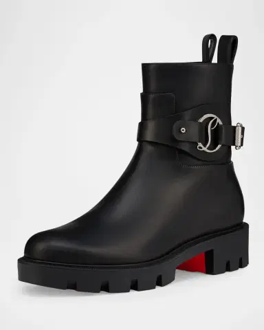 Christian Louboutin Dianouchette Leather Red Sole Ankle Booties | Thumbnail 3 Christian Louboutin Dianouchette Leather Red Sole Ankle Booties | Thumbnail 3