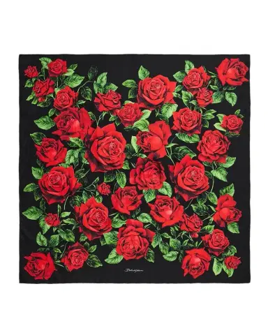 Dolce & Gabbana Rose-Print Silk Twill Scarf | Thumbnail 1 Dolce & Gabbana Rose-Print Silk Twill Scarf | Thumbnail 1