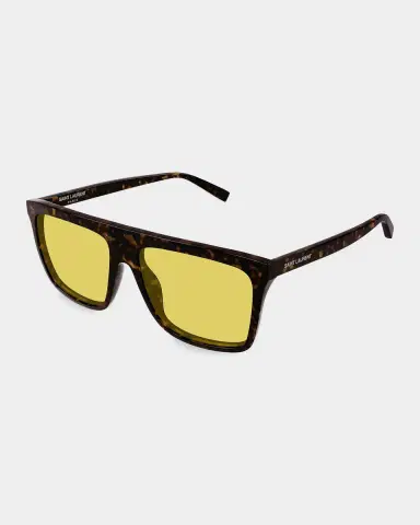 Saint Laurent Men's Sl 904-003 59 Acetate and Bio-Nylon Rectangle Sunglasses | Thumbnail 2 Saint Laurent Men's Sl 904-003 59 Acetate and Bio-Nylon Rectangle Sunglasses | Thumbnail 2