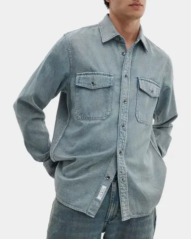 rag & bone Men's Infuse Denim CPO Overshirt | Thumbnail 3 rag & bone Men's Infuse Denim CPO Overshirt | Thumbnail 3
