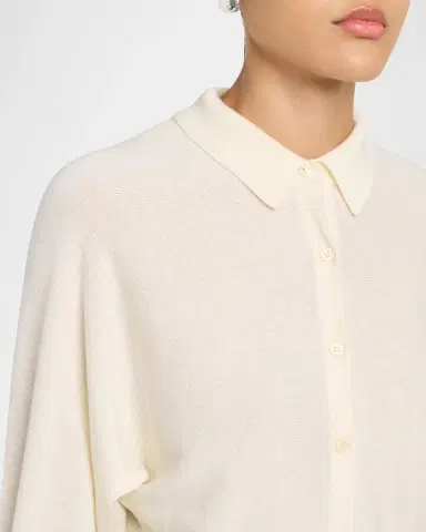 Lela Rose Cropped Dolman-Sleeve Collared Cardigan | Thumbnail 5 Lela Rose Cropped Dolman-Sleeve Collared Cardigan | Thumbnail 5