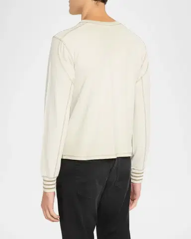 Diesel Men's Patchwork Long-Sleeve Crewneck T-Shirt | Thumbnail 3 Diesel Men's Patchwork Long-Sleeve Crewneck T-Shirt | Thumbnail 3
