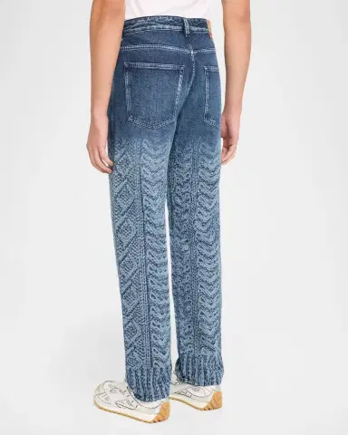 Diesel Men's Degrade Cable-Print Jeans | Thumbnail 3 Diesel Men's Degrade Cable-Print Jeans | Thumbnail 3