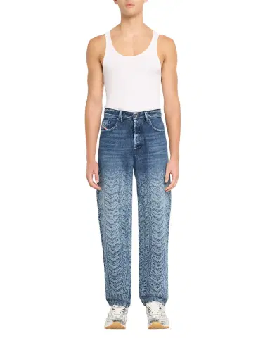 Diesel Men's Degrade Cable-Print Jeans | Thumbnail 6 Diesel Men's Degrade Cable-Print Jeans | Thumbnail 6