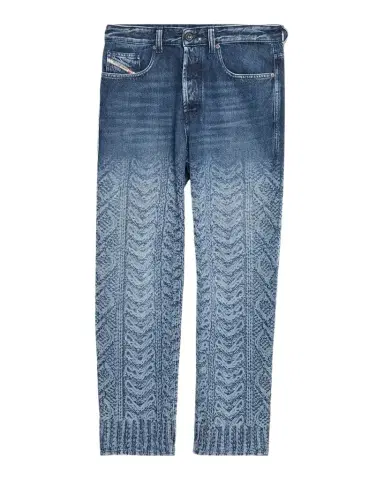 Diesel Men's Degrade Cable-Print Jeans | Thumbnail 1 Diesel Men's Degrade Cable-Print Jeans | Thumbnail 1