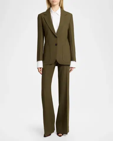 Victoria Beckham Alina Patch Pocket Wide-Leg Trousers | Thumbnail 2 Victoria Beckham Alina Patch Pocket Wide-Leg Trousers | Thumbnail 2