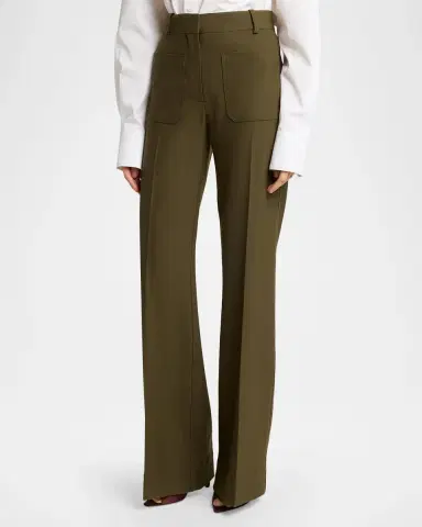 Victoria Beckham Alina Patch Pocket Wide-Leg Trousers | Thumbnail 4 Victoria Beckham Alina Patch Pocket Wide-Leg Trousers | Thumbnail 4