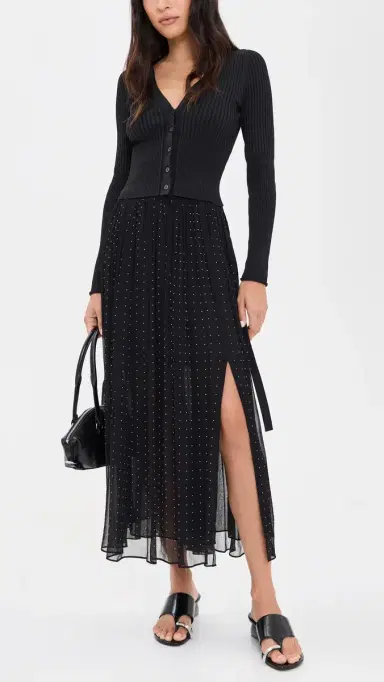 Vince Heat et Dot Gathered Skirt Black | Thumbnail 5 Vince Heat et Dot Gathered Skirt Black | Thumbnail 5