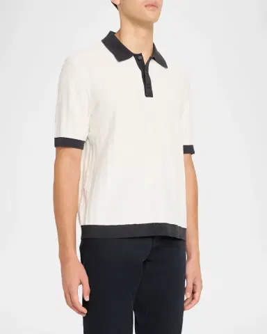 rag & bone Men's Zuma Stripe Contrast-Trim Polo Shirt | Thumbnail 4 rag & bone Men's Zuma Stripe Contrast-Trim Polo Shirt | Thumbnail 4
