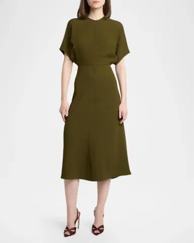 Victoria Beckham Eleanor A-Line Midi Dress | Thumbnail 2 Victoria Beckham Eleanor A-Line Midi Dress | Thumbnail 2