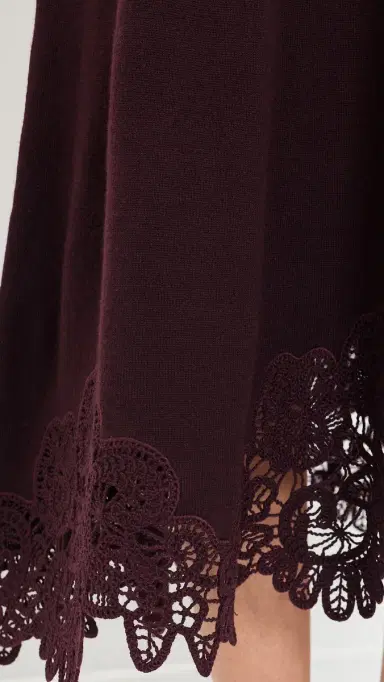 Zimmermann Valiant Merino Lace Skirt Mahogany | Thumbnail 6 Zimmermann Valiant Merino Lace Skirt Mahogany | Thumbnail 6