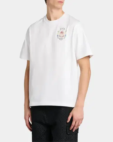 Casablanca Casa Way Cotton Crewneck T-Shirt | Thumbnail 4 Casablanca Casa Way Cotton Crewneck T-Shirt | Thumbnail 4