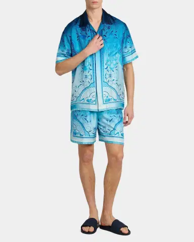 Casablanca Egyption Rug Silk Camp Shirt | Thumbnail 2 Casablanca Egyption Rug Silk Camp Shirt | Thumbnail 2