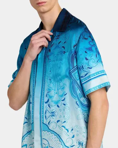 Casablanca Egyption Rug Silk Camp Shirt | Thumbnail 5 Casablanca Egyption Rug Silk Camp Shirt | Thumbnail 5