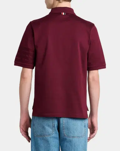 Thom Browne Men's Cotton 4-Bar Sleeve Name Applique Polo Shirt | Thumbnail 3 Thom Browne Men's Cotton 4-Bar Sleeve Name Applique Polo Shirt | Thumbnail 3