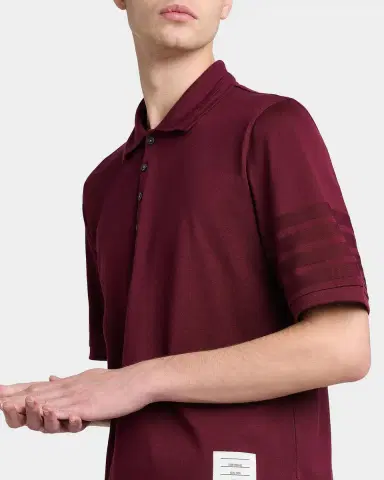 Thom Browne Men's Cotton 4-Bar Sleeve Name Applique Polo Shirt | Thumbnail 5 Thom Browne Men's Cotton 4-Bar Sleeve Name Applique Polo Shirt | Thumbnail 5