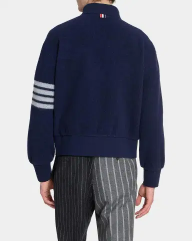 Thom Browne Men's Wool Fleece Polo Cardigan | Thumbnail 3 Thom Browne Men's Wool Fleece Polo Cardigan | Thumbnail 3