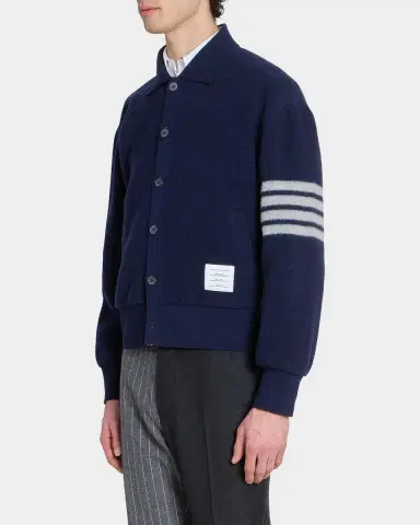 Thom Browne Men's Wool Fleece Polo Cardigan | Thumbnail 6 Thom Browne Men's Wool Fleece Polo Cardigan | Thumbnail 6