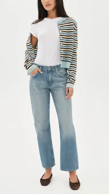 RE/DONE Blondie Straight Jeans Worn Blue | Thumbnail 5 RE/DONE Blondie Straight Jeans Worn Blue | Thumbnail 5