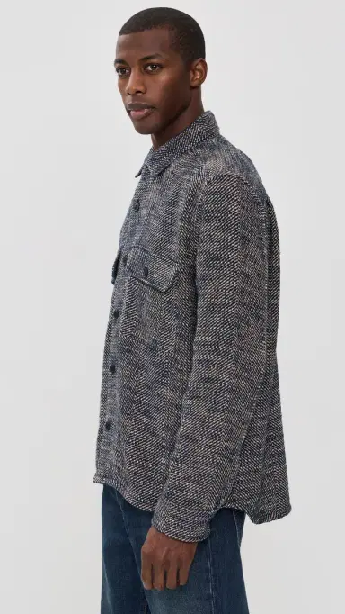 Billy Reid Herringbone CPO Overshirt | Thumbnail 4 Billy Reid Herringbone CPO Overshirt | Thumbnail 4